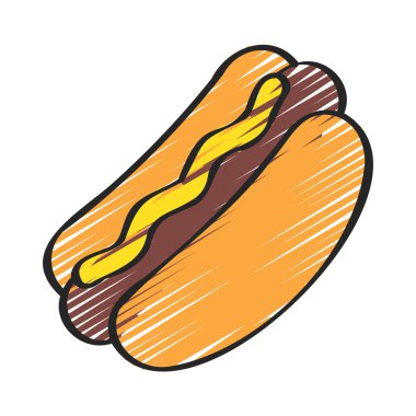  Hotdog vektör resimleme tasarımı