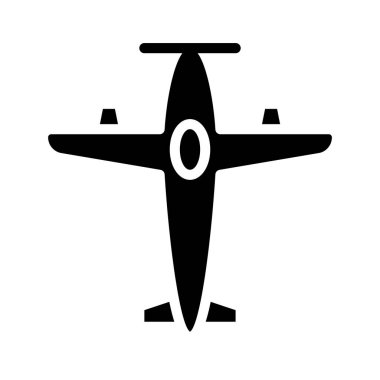 Küçük Uçak simgesi, vektör illüstrasyonu