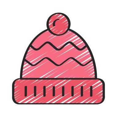 Bobble Şapka web simgesi vektör çizimi