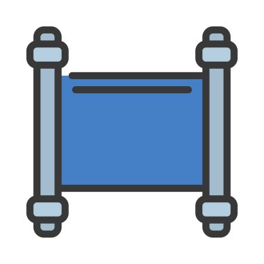 Beyaz arkaplanda Banner simgesinin vektör illüstrasyonu 