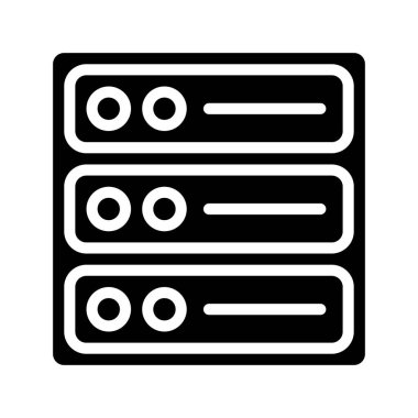 Eklenmiş Sunucu Web simgesi vektör illüstrasyonu