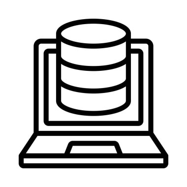 Laptop Veri simgesi, vektör illüstrasyonu 