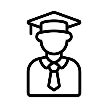 İş Öğrenci Web simgesi vektör illüstrasyonu