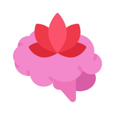 Zihinsel Rahatlama Web simgesi vektör illüstrasyonu