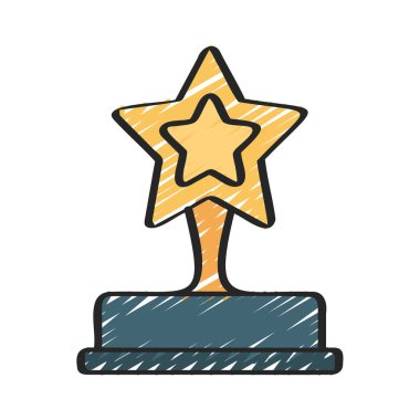 Yıldız Ödülü Web simgesi vektör illüstrasyonu