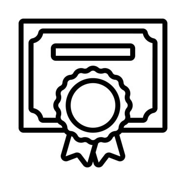 Sertifika simgesi, vekto illüstrasyonu