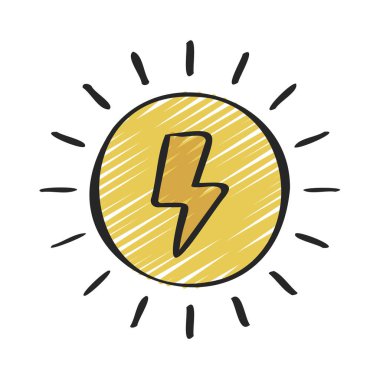 Güneş enerjisi ağ ikonu vektör illüstrasyonu