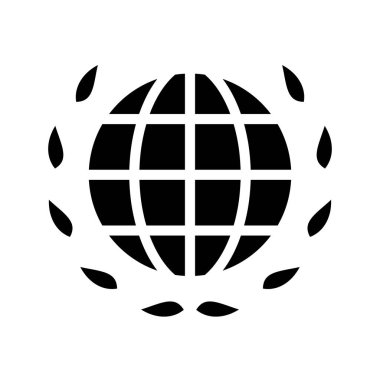 Birleşmiş Milletler web simgesi vektör illüstrasyonu