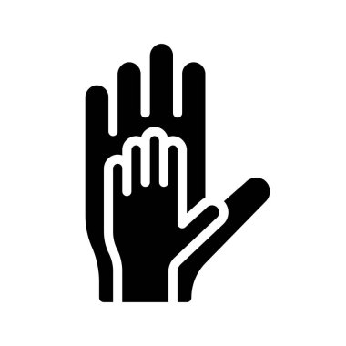 Küçük ve Büyük Eller Web ikonu vektör çizimi