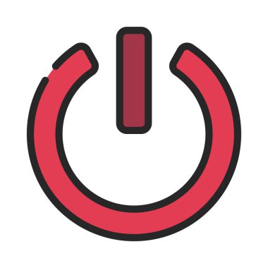 Güç Web simgesi vektör illüstrasyonunda