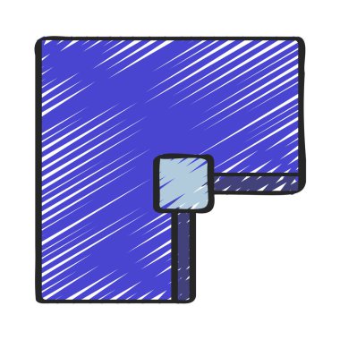 Stroke 'u Web simgesi vektör illüstrasyonunda hizala