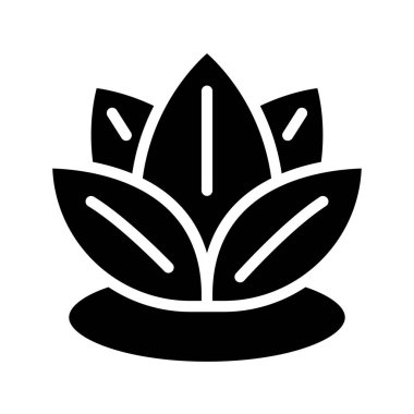 Gevşeme Bitki ağ ikonu vektör çizimi