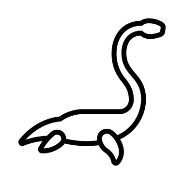 Elasmosaurus web simgesi vektör çizimi