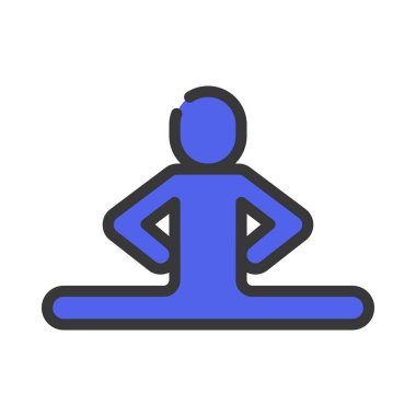 Kişinin web simgesi vektör resimlemesini böler