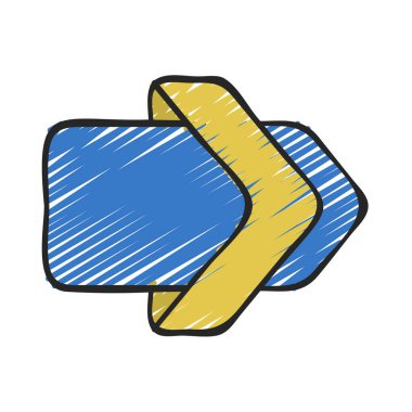 Üst üste binen Oklar web simgesi vektör illüstrasyonu