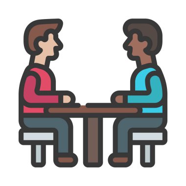 İş Buluşma Web simgesi vektör illüstrasyonu