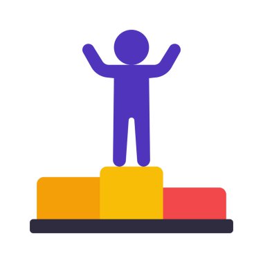 Kazanan Podyum Web simgesi vektör illüstrasyonunda