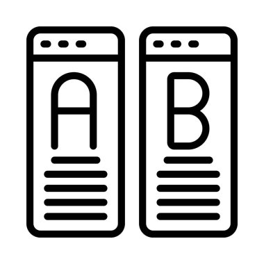 AB Test Ağ simgesi vektör illüstrasyonu