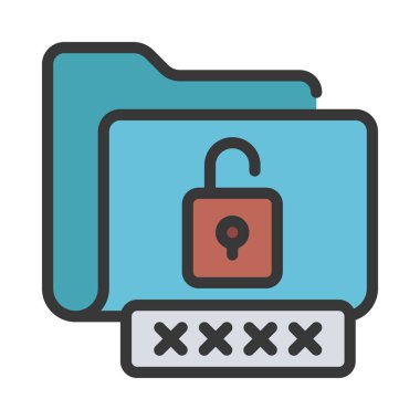 Kilitli Ayarlar simgesi, vektör illüstrasyonu 