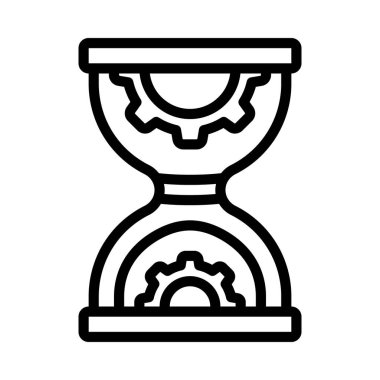 Kum Saati Zamanlayıcısı web simgesi, vektör illüstrasyonu.              