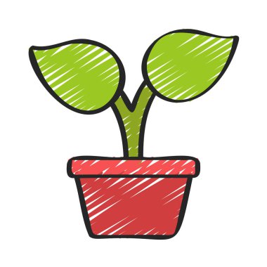 Saklı Bitki ağ ikonu vektör illüstrasyonu