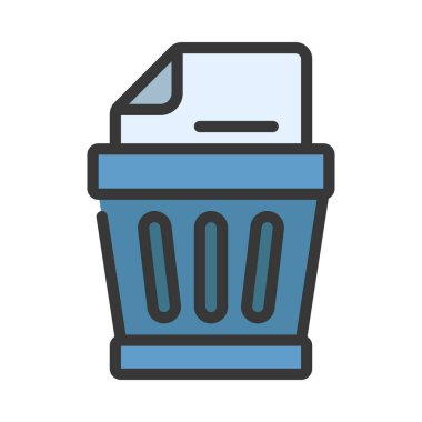 Çöpe atılmış Web simgesi vektör illüstrasyonu