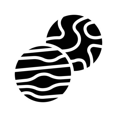 Gezegen web simgesi vektör illüstrasyonu