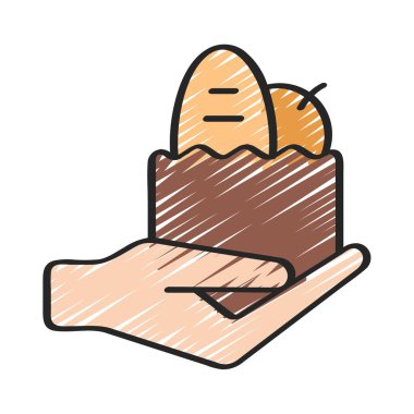 Market Alışveriş Ağı ikon vektör illüstrasyonunu ver