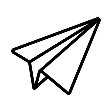 Kağıt uçak Simge, vektör illüstrasyonunu gönder 