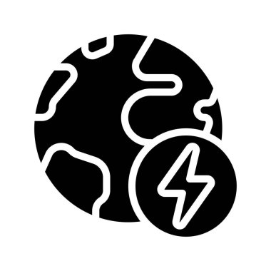 Küresel Enerji Web simgesi vektör illüstrasyonu