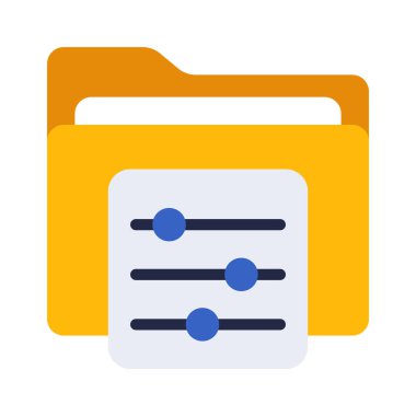 Dizin Ayarları simgesi, vektör illüstrasyonu 