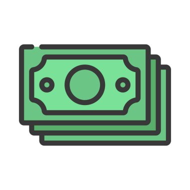 Not Yığını Web simgesi vektör çizimi