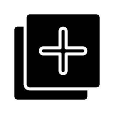 Yeni Artı İşaret Web simgesi vektör illüstrasyonu