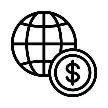 İnternet Para Web simgesi vektör illüstrasyonu