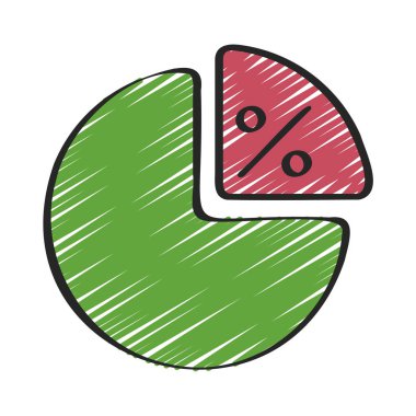 izole edilmiş turta grafiği simgesi