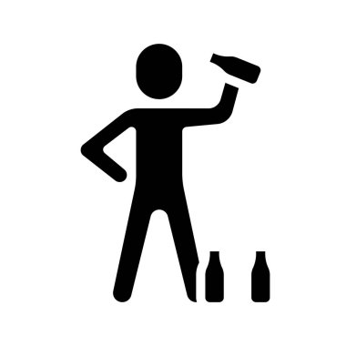 İçme Alkol Kişisi Web simgesi vektör çizimi