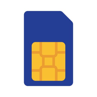 Modern simge Sim Kart 'ın vektör illüstrasyonu