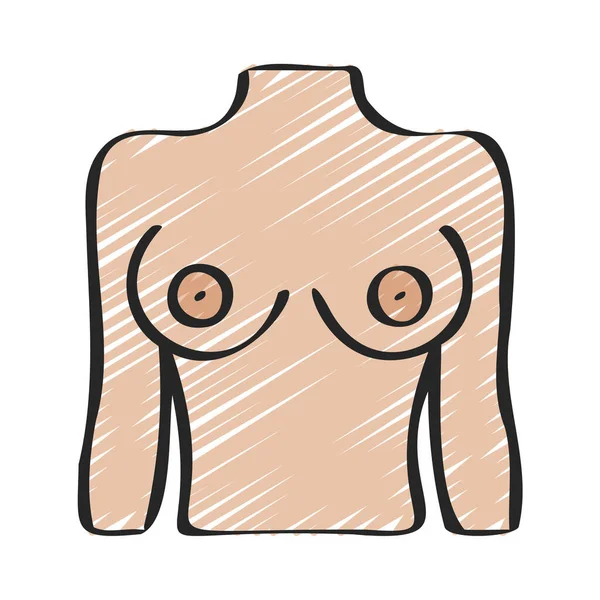 Kadın Gövdesi Web simgesi vektör illüstrasyonu