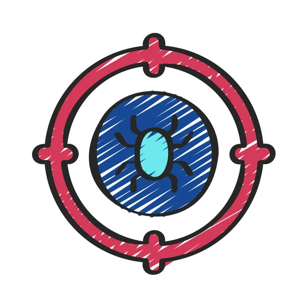 Hata Hedefleme Web simgesi vektör çizimi