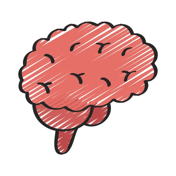 Beyin simgesi, vektör illüstrasyonu basit tasarım