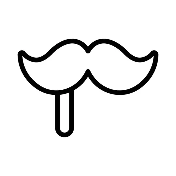 Moustache Photo Booth Ilustración Vector Icono Web — Vector de stock