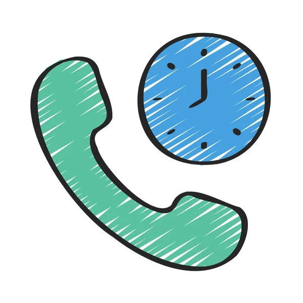 telefon çağrısı web simgesi vektör illüstrasyonu