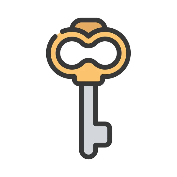 Illustration Des Schlüsselsymbols Für Den Persönlichen Und Kommerziellen Gebrauch — Stockvektor