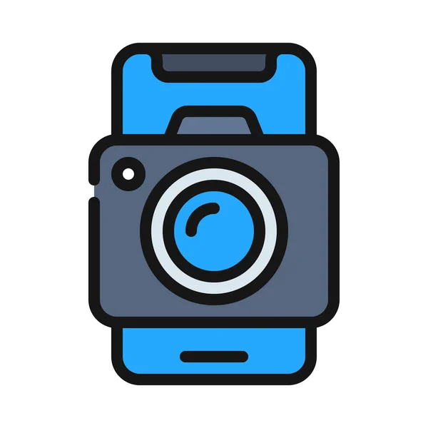 Smart Phone Camera Icon Vector Illustration — Stock Vector