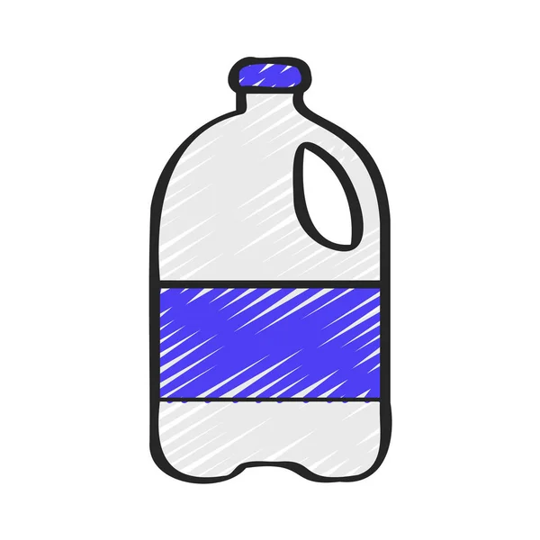 Melk Fles Web Icoon Vector Illustratie — Stockvector