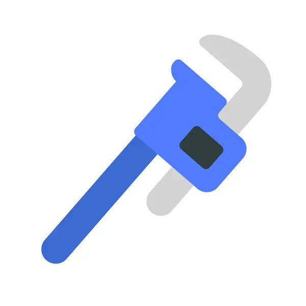 Pipe Spanner Web Icon Vector Illustration — Stock Vector