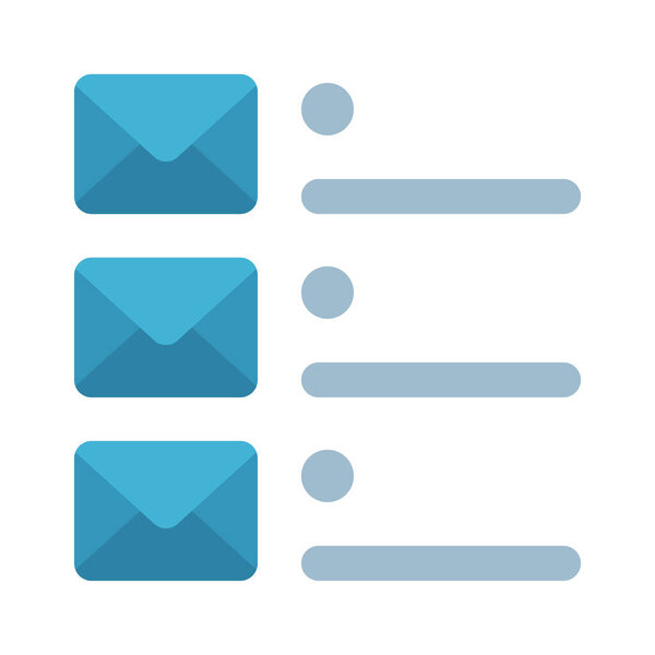 Mailing List icon, vector illustration  