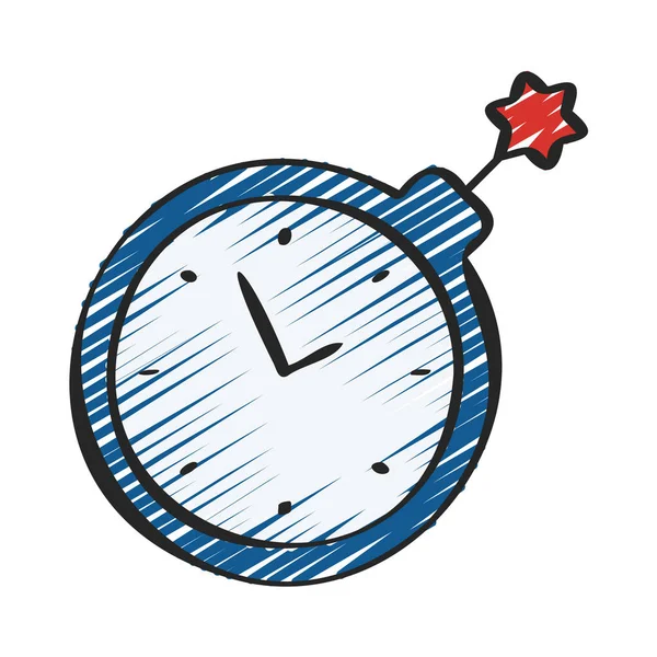 Plazos Reloj Bomba Icono Web Vector Ilustración — Vector de stock