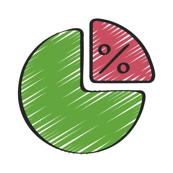 izole edilmiş turta grafiği simgesi