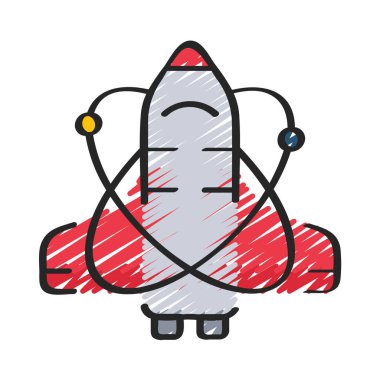 Uzay Bilimi Web simgesi vektör çizimi